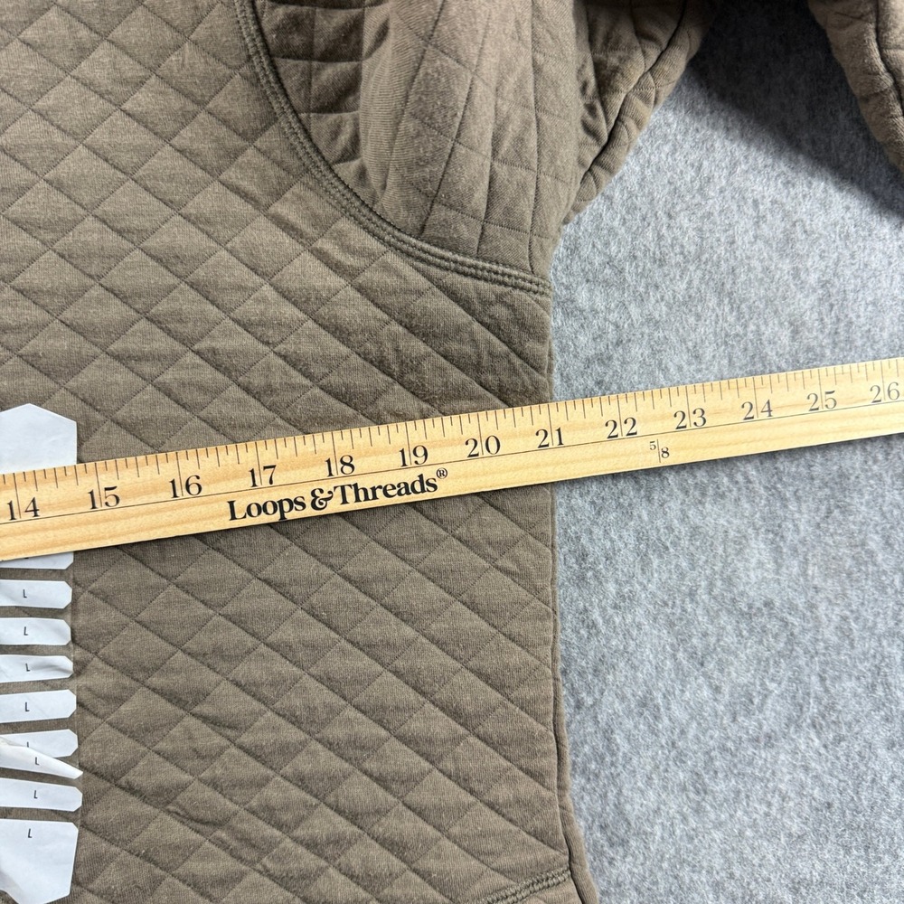 Duluth Trading Co Women Size L Brown Quilted Snap Neck Pullover Sweatshirt * - Picture 5 of 16